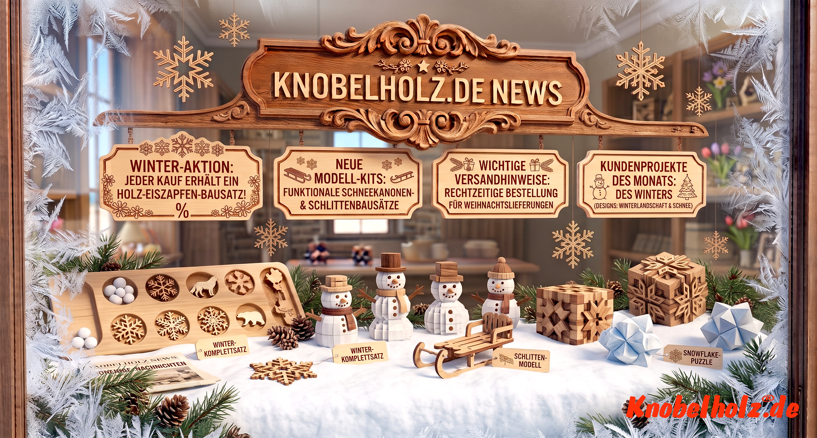 Ecco gli ultimi aggiornamenti, annunci e novità da Knobelholz.de su tutti i giochi da tavolo e i puzzle in legno.