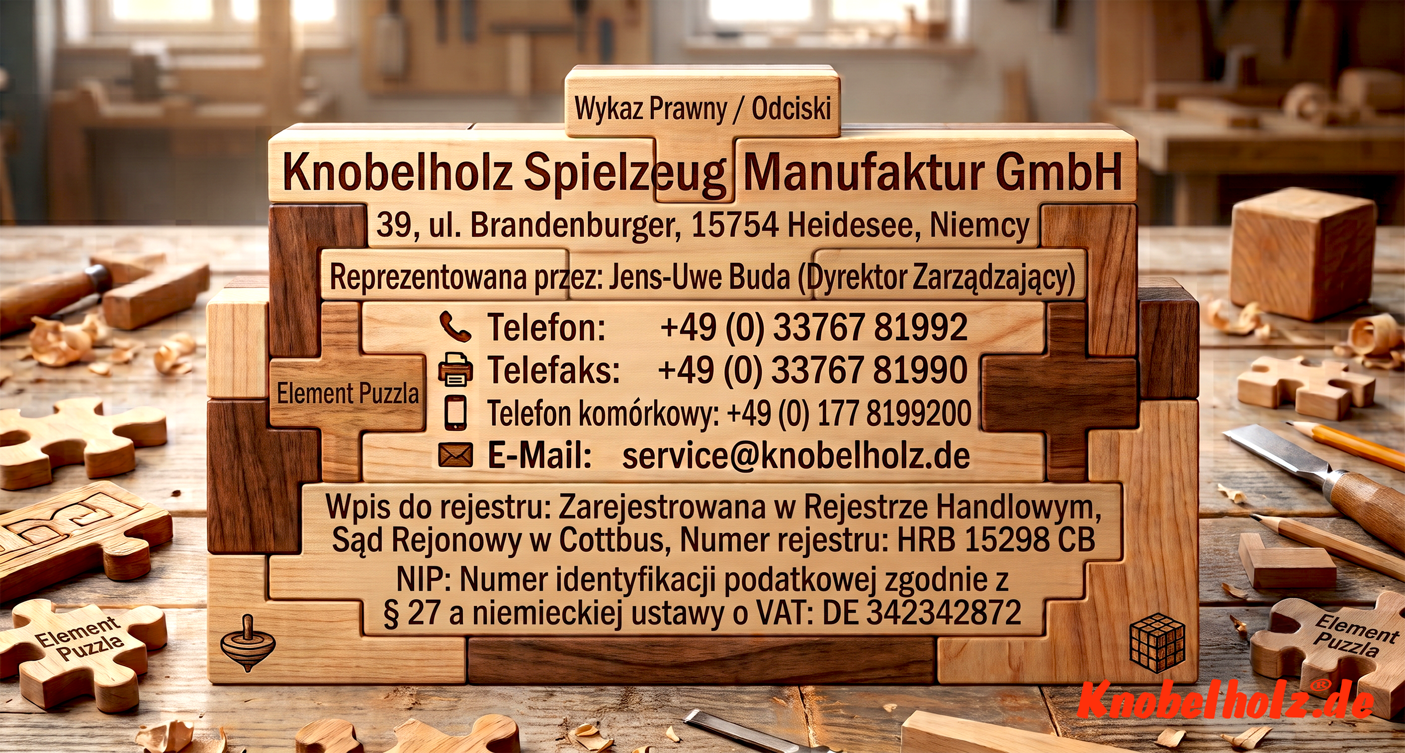 Knobelholz Odcisk Wszystkie prawne identyfikatory dostawców, dane kontaktowe i obowiązkowe dane w skrócie