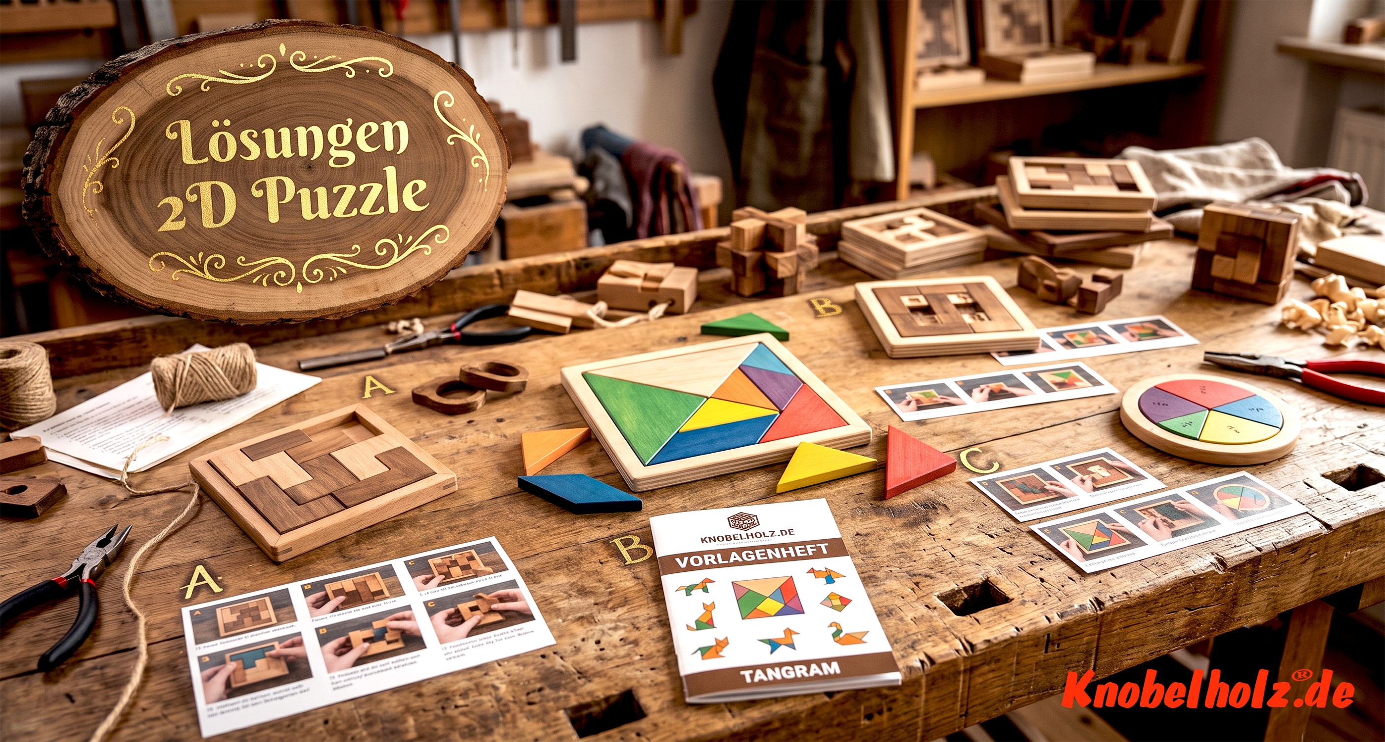 Du steckst beim 2D-Holzpuzzle fest? 🧩 Kein Problem! Auf Knobelholz.de findest du alle Anleitungen und Lösungen