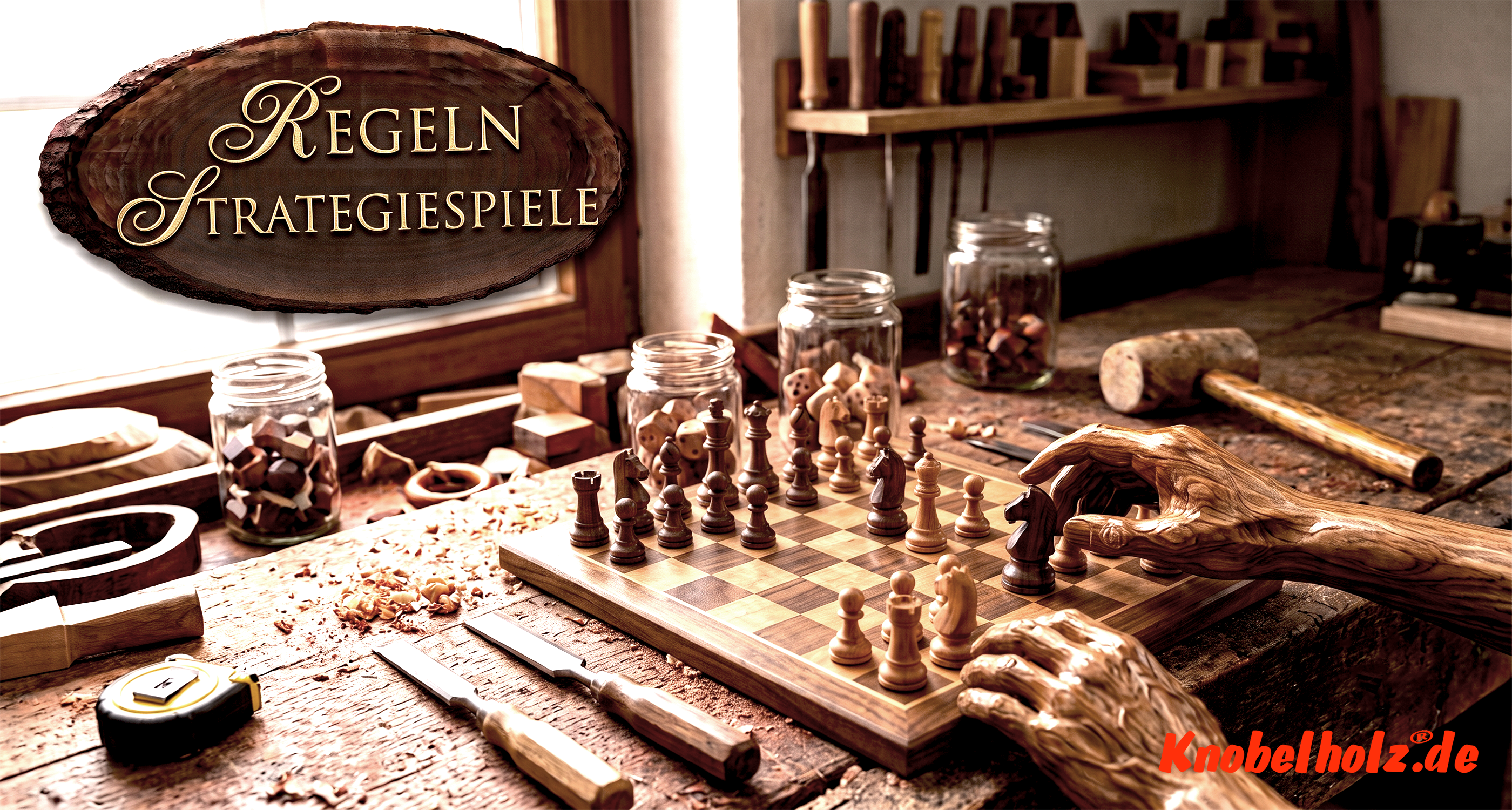 Knobelholz Spielregeln für Strategiespiele , Schach, Tic Tac Toe, Othello